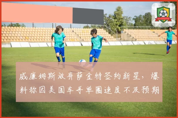 威廉姆斯放弃萨金特签约新星,爆料称因美国车手单圈速度不及预期